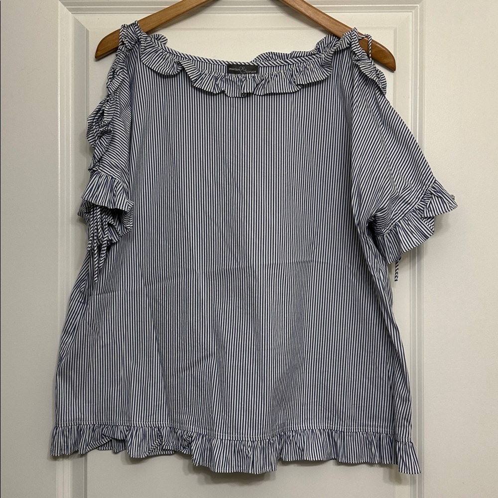 Cold Shoulder Market & Spruce Striped Shirt